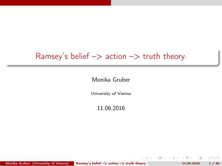 ramsey s belief action truth theory