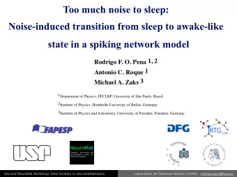 Too much noise to sleep:  Noise-induced transition from sleep to awake-like  state in a spiking