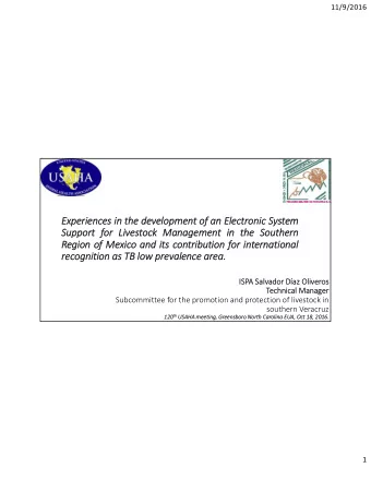 Experiences in the development of an Electronic System  Support for Livestock Management in the