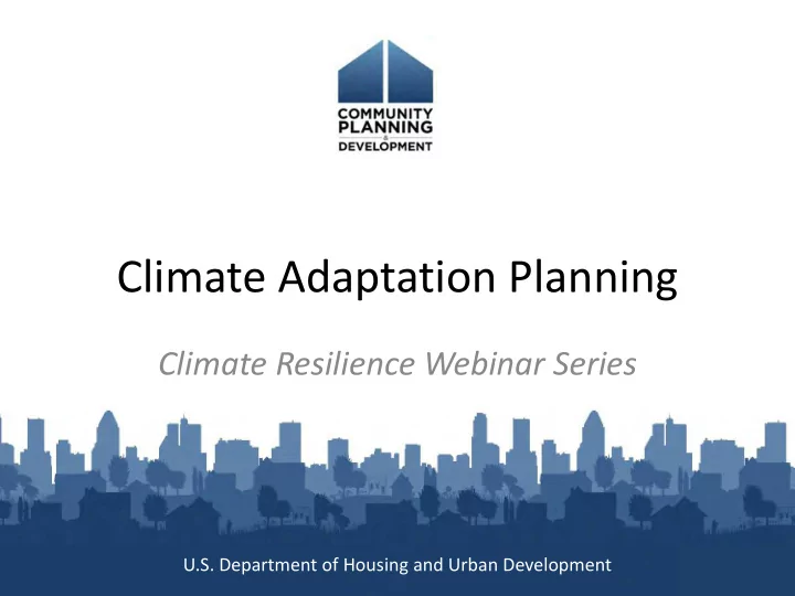 climate adaptation planning