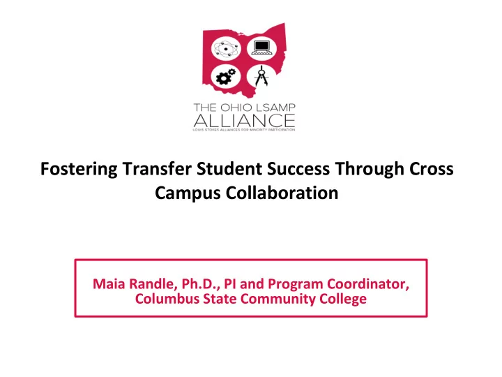 fostering transfer student success through cross campus