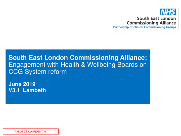 south east london commissioning alliance