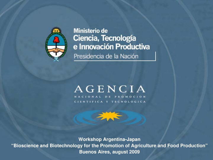 workshop argentina japan bioscience and biotechnology for