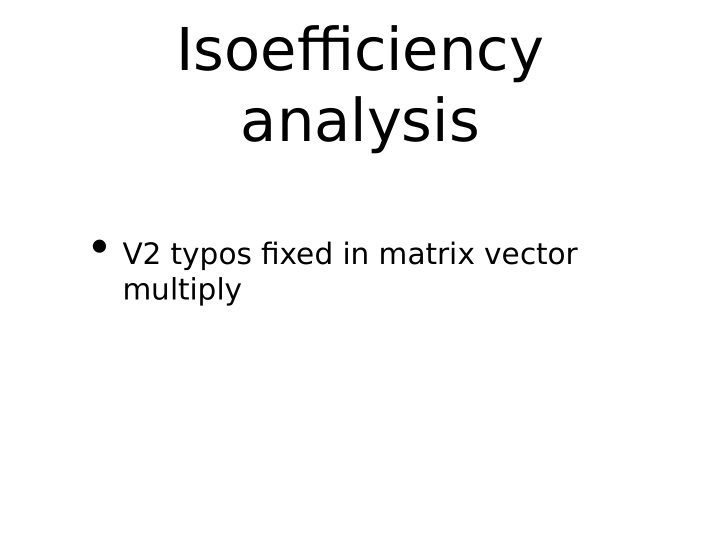isoeffjciency analysis