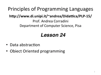 Principles  of  Programming  Languages