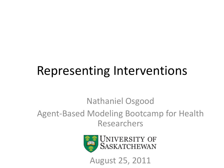 representing interventions