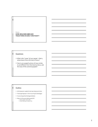 1  OLD  TESTAMENT  MODELS  FOR  THE    NEW  TESTAMENT  CHRIST    Old
