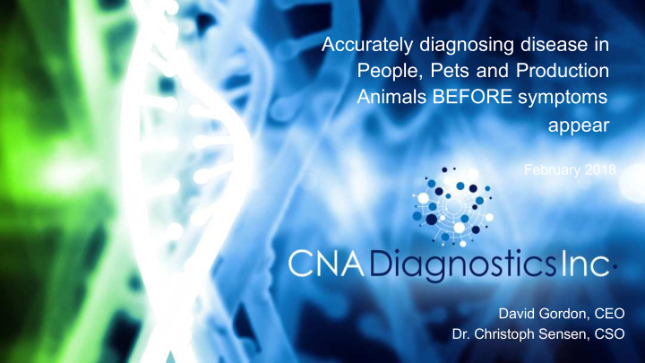 accurately diagnosing disease in people pets and