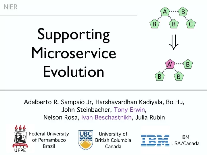 microservice a b evolution b b adalberto r sampaio jr