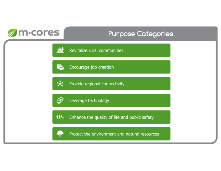 purpose categories