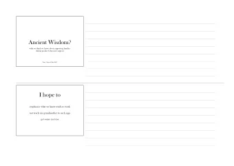 Ancient Wisdom?  what we think we know about supporting families  during positive behaviour support