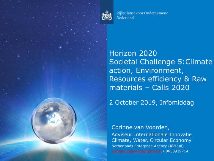 horizon 2020 societal challenge 5 climate action