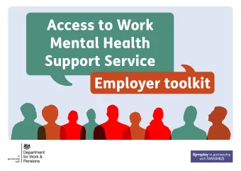 Access to Work  Mental Health  Support Service  Employer toolkit  1  5  Introduction  Contents