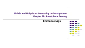 Emmanuel Agu  MIT Epidemiological  Change  Introduction Ref: A. Madan , Social sensing for