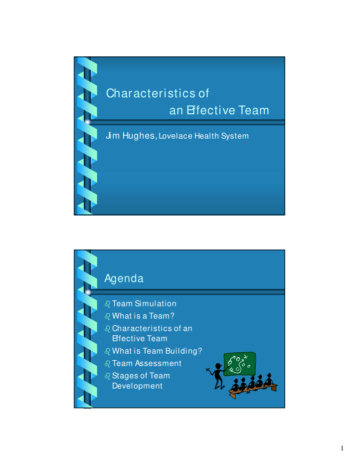 characteristics of an e ffective team