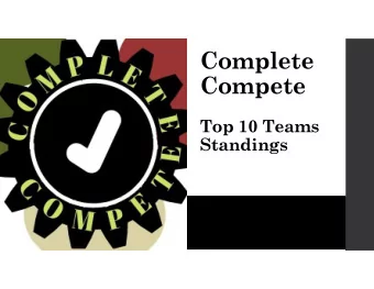 Complete  Compete  Top 10 Teams  Standings  Top 5 Teams   initial standings  Delegate  Profiles
