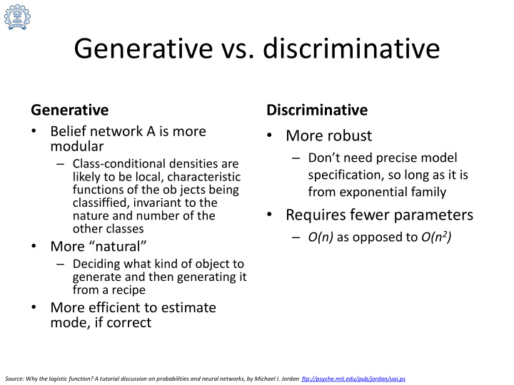 generative vs discriminative