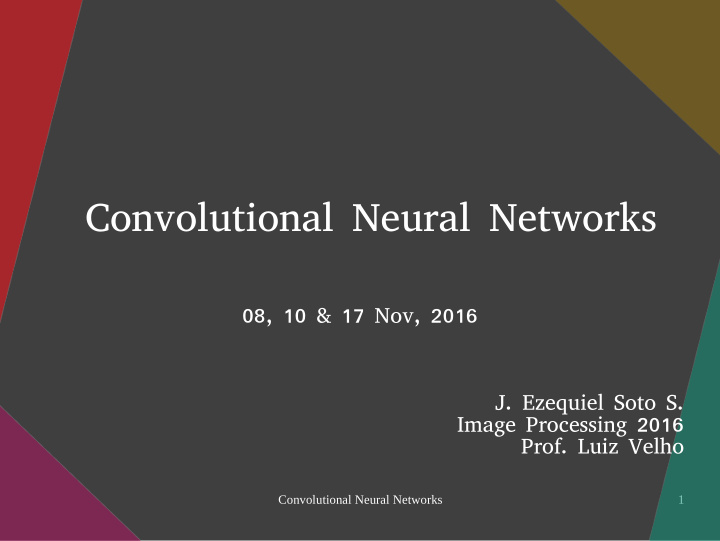 convolutional neural networks
