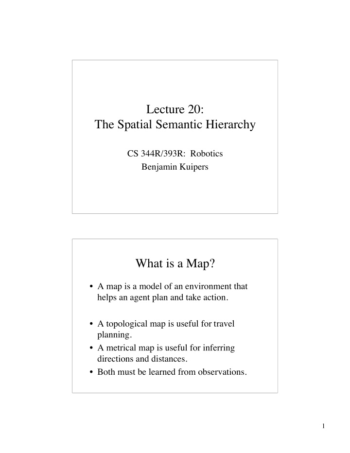 lecture 20 the spatial semantic hierarchy