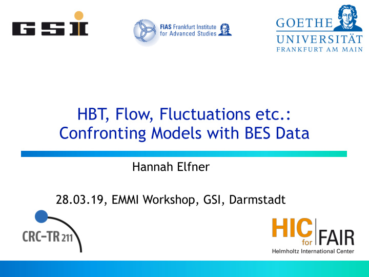hbt flow fluctuations etc confronting models with bes data