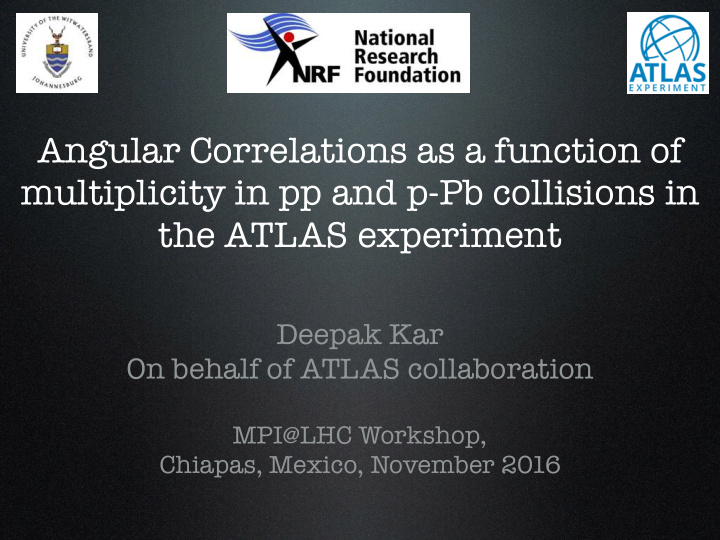 angular correlations as a function of multiplicity in pp