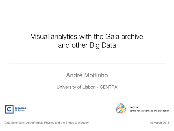 visual analytics with the gaia archive and other big data