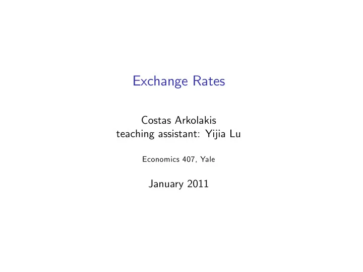 exchange rates
