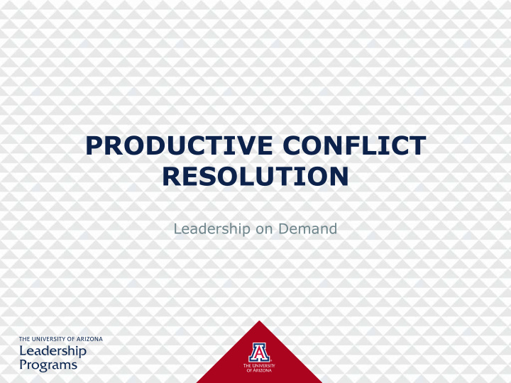 productive conflict