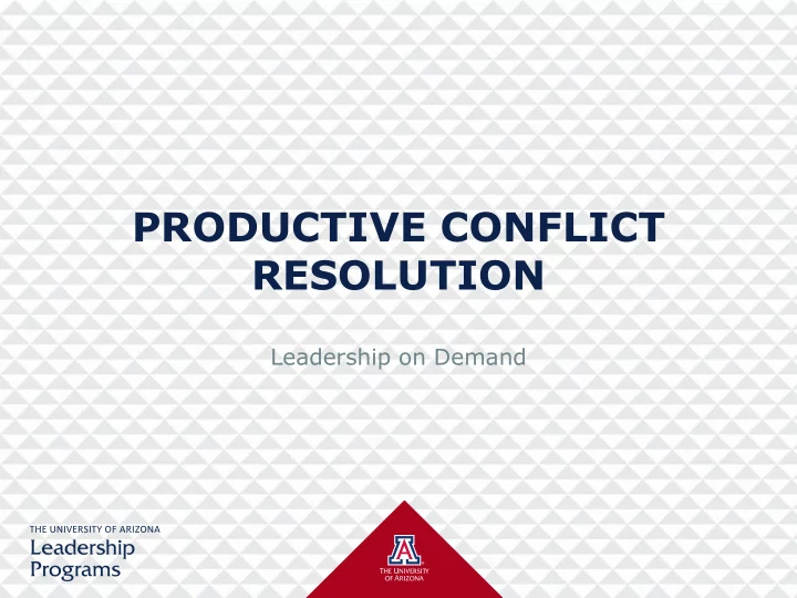 productive conflict