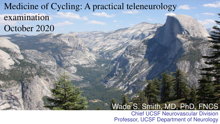 medicine of cycling a practical teleneurology examination