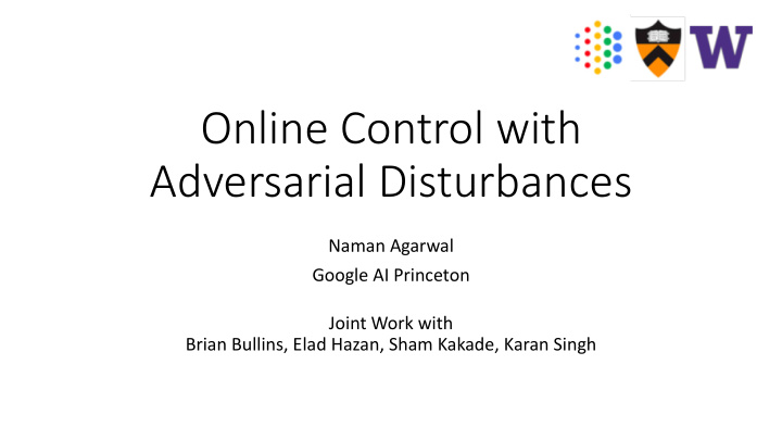 online control with adversarial disturbances