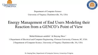 Energy Management of End Users Modeling their Reaction from a GENCOs Point of View Mehdi