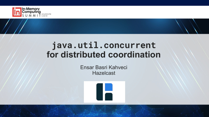 java util concurrent for distributed coordination