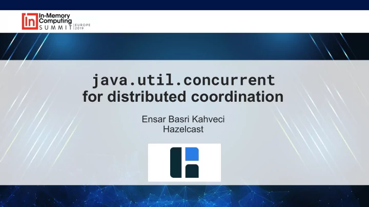 java util concurrent for distributed coordination