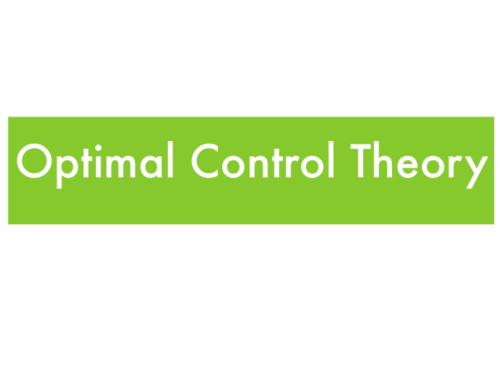 optimal control theory the theory