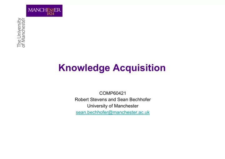 knowledge acquisition