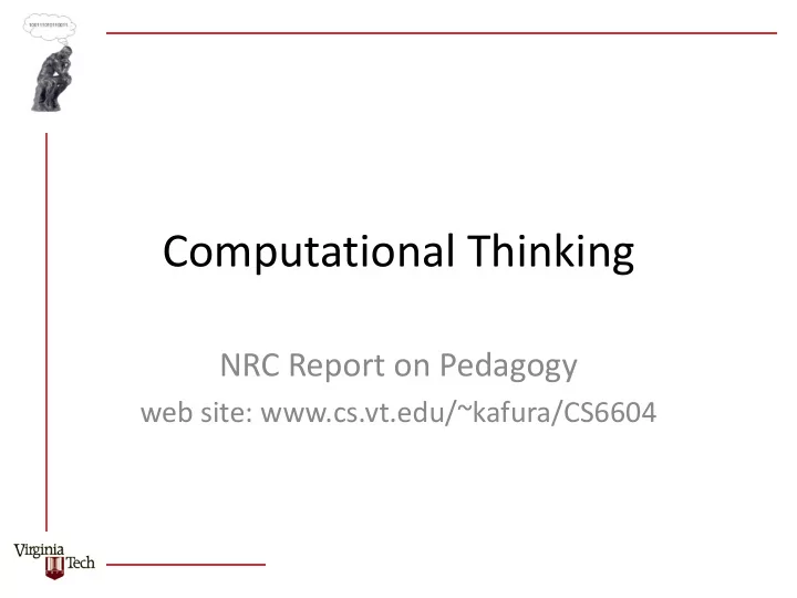 computational thinking