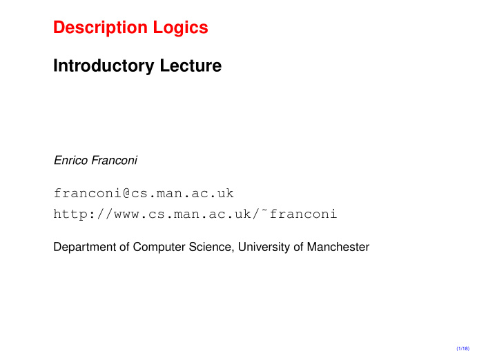 description logics introductory lecture