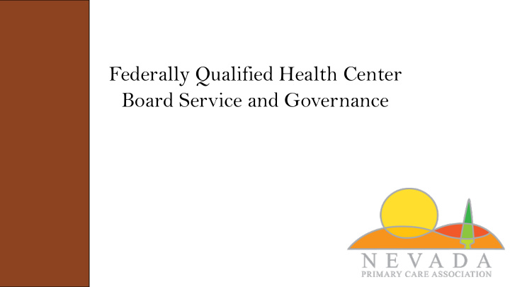 federally qualified health center board service and