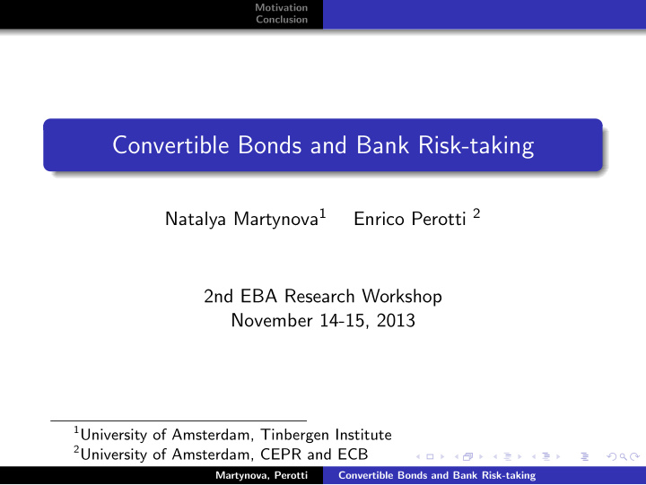 convertible bonds and bank risk taking