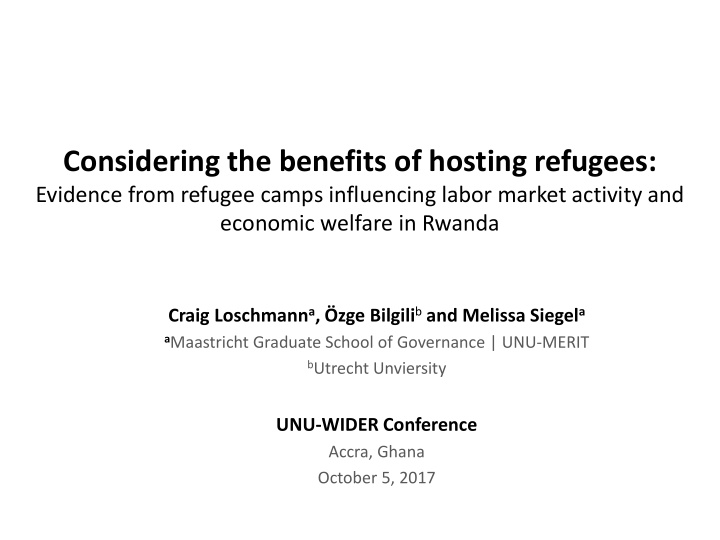 considering the benefits of hosting refugees
