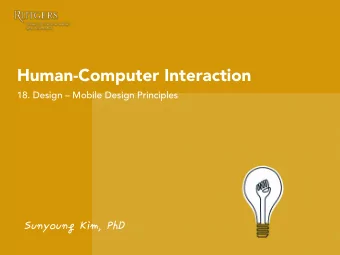 SunyoungKim,PhD Last class  Normans design principles  Recap. Usability  Usability is a