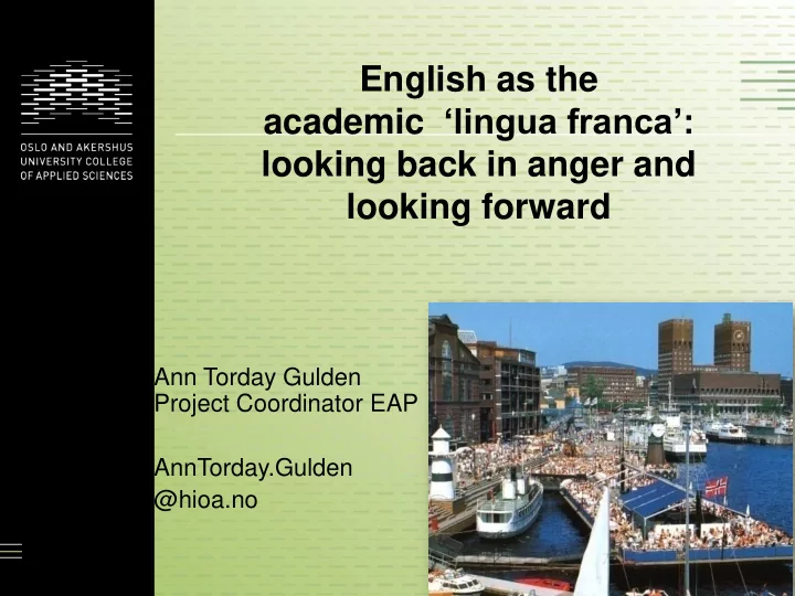 english as the