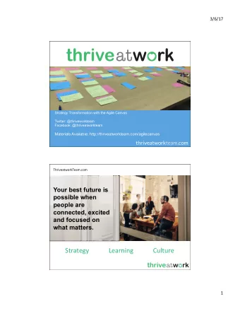 Strategy  Learning  Culture  1  3/6/17  &amp;  Introductions  Questions  Todays  Focus 1. New