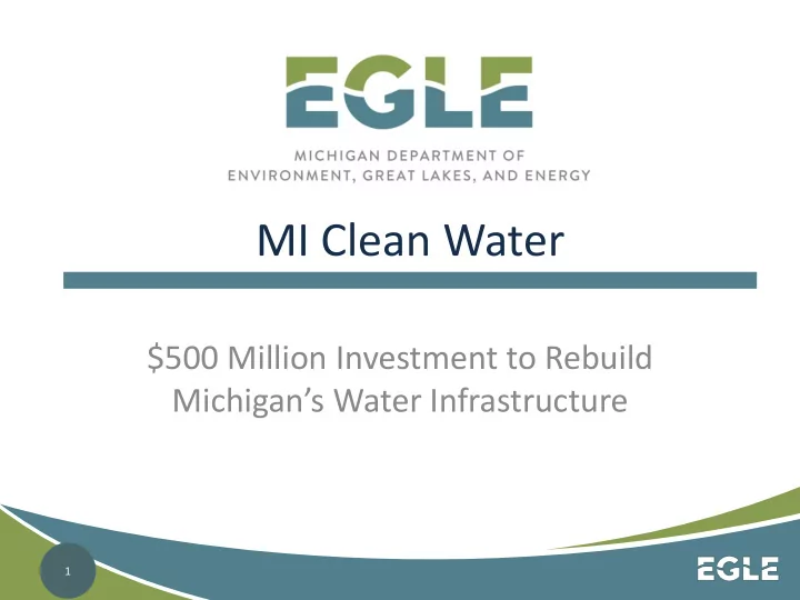 mi clean water