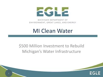 MI Clean Water  $500 Million Investment to Rebuild  Michigans Water Infrastructure  1  MI Clean