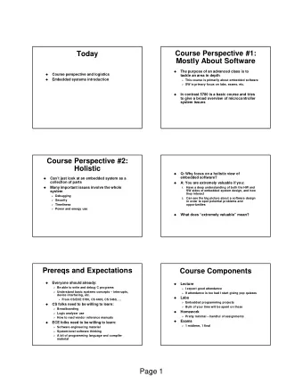 Page 1  Textbook  Labs  Tuesdays, 3:40-5:00 in the ECE Digital Lab    MEB 2265  Better