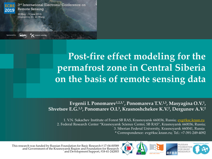 permafrost zone in central siberia on the basis of remote