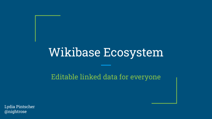 wikibase ecosystem