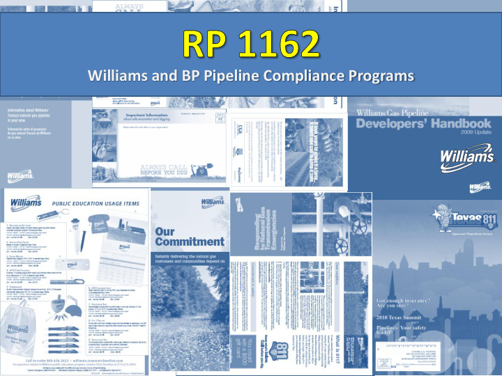 williams and bp pipeline compliance programs